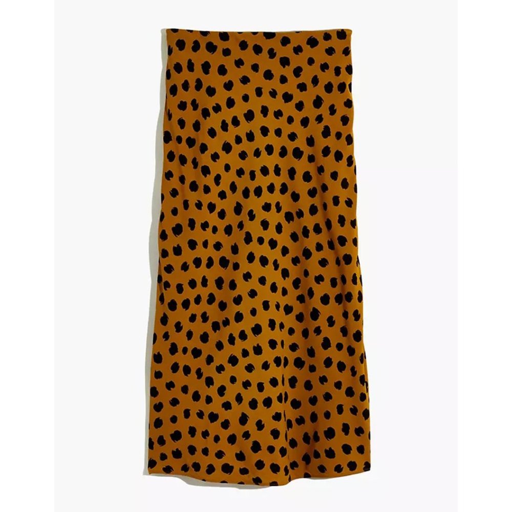 Madewell Midi Slip Skirt in Painted Spots - NWT